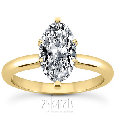 Marquise Solitaire Diamond Bridal Ring - view 2 of 5