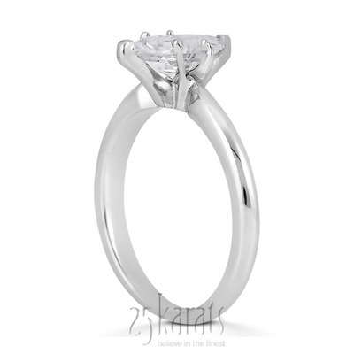 Marquise Solitaire Diamond Bridal Ring - view 3 of 5