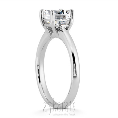 1.50 ct. Prong Set Solitaire Diamond Bridal Ring (0.12 ct.tw. side stones) - view 3