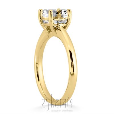 1.50 ct. Prong Set Solitaire Diamond Bridal Ring (0.12 ct.tw. side stones) - view 4