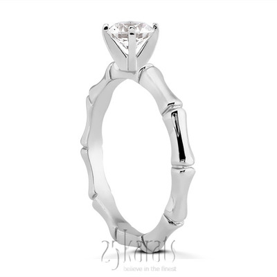 Solitaire Diamond Bridal Ring - view 3