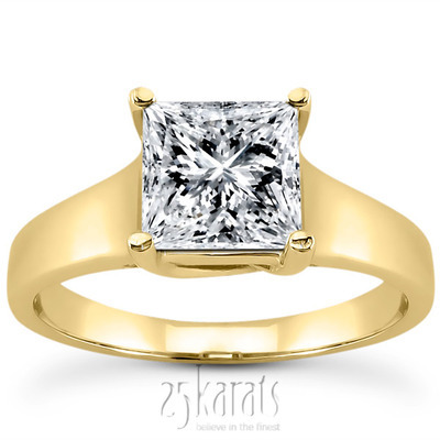 Trellis Solitaire Engagement Ring - view 2