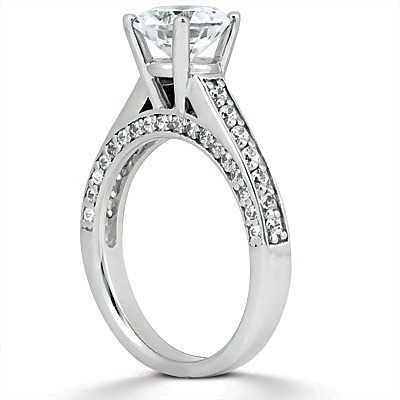 Round Cut Prong Set Diamond Bridal Ring (0.64 ct.tw.) - view 2