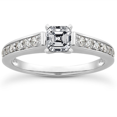 Diamond Accented Bridal Ring (0.23 t.c.w.) - view 1