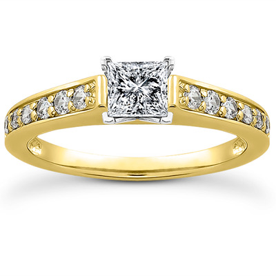 Diamond Accented Bridal Ring (0.23 t.c.w.) - view 7