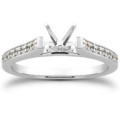 Classic Cathedral Pave Set Diamond Bridal Ring (0.21 t.c.w.) - view 26