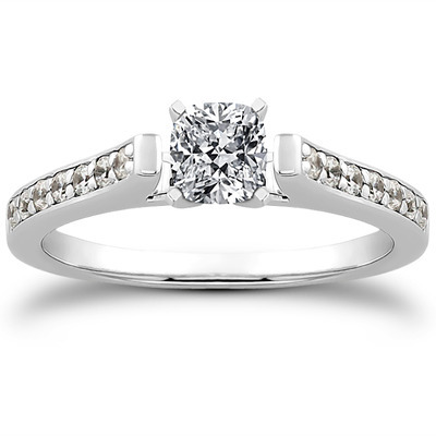 Classic Cathedral Pave Set Diamond Bridal Ring (0.21 t.c.w.) - view 25 of 31