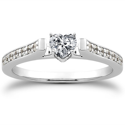 Classic Cathedral Pave Set Diamond Bridal Ring (0.21 t.c.w.) - view 23