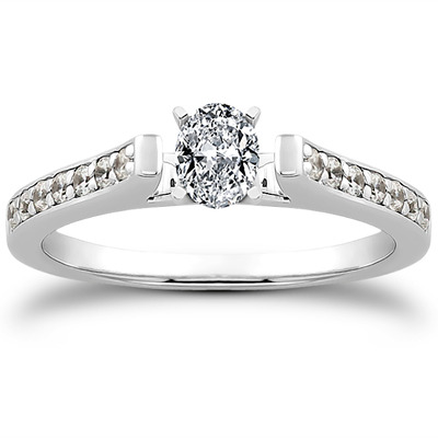 Classic Cathedral Pave Set Diamond Bridal Ring (0.21 t.c.w.) - view 21