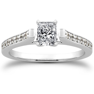 Classic Cathedral Pave Set Diamond Bridal Ring (0.21 t.c.w.) - view 18