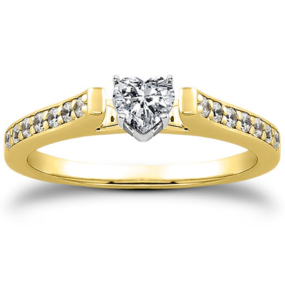 Classic Cathedral Pave Set Diamond Bridal Ring (0.21 t.c.w.) - view 12