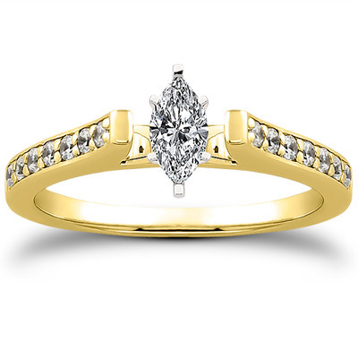 Classic Cathedral Pave Set Diamond Bridal Ring (0.21 t.c.w.) - view 11 of 31