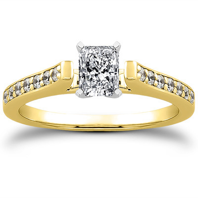 Classic Cathedral Pave Set Diamond Bridal Ring (0.21 t.c.w.) - view 7 of 31