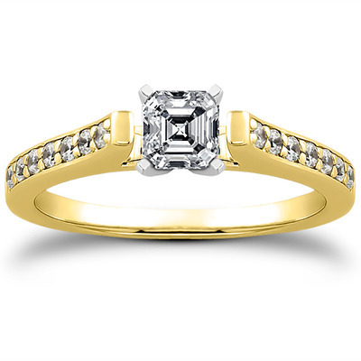 Classic Cathedral Pave Set Diamond Bridal Ring (0.21 t.c.w.) - view 5 of 31