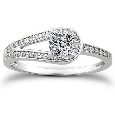 Pave Set Diamond Bridal Ring (0.17 t.c.w.) - view 22