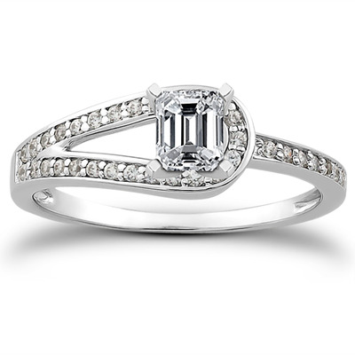 Pave Set Diamond Bridal Ring (0.17 t.c.w.) - view 21