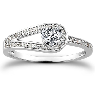 Pave Set Diamond Bridal Ring (0.17 t.c.w.) - view 20