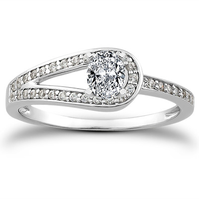 Pave Set Diamond Bridal Ring (0.17 t.c.w.) - view 18