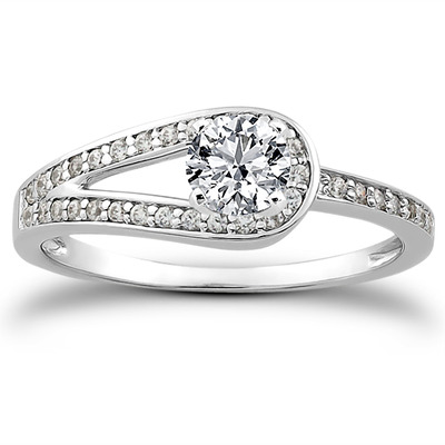 Pave Set Diamond Bridal Ring (0.17 t.c.w.) - view 14