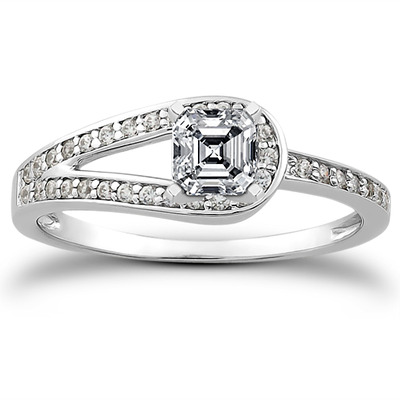 Pave Set Diamond Bridal Ring (0.17 t.c.w.) - view 13