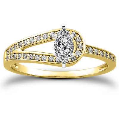 Pave Set Diamond Bridal Ring (0.17 t.c.w.) - view 8