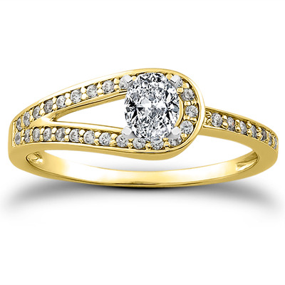 Pave Set Diamond Bridal Ring (0.17 t.c.w.) - view 7