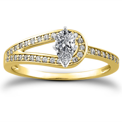 Pave Set Diamond Bridal Ring (0.17 t.c.w.) - view 6