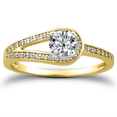 Pave Set Diamond Bridal Ring (0.17 t.c.w.) - view 3