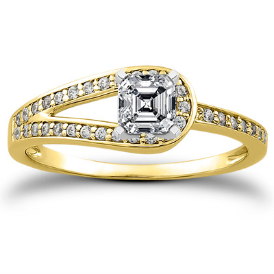 Pave Set Diamond Bridal Ring (0.17 t.c.w.) - view 2