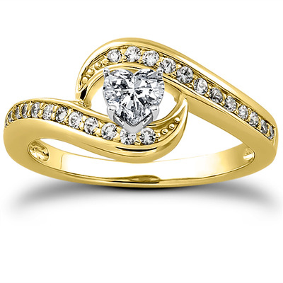 Bypass Shank Pave Setting Diamond Bridal Ring (0.24 t.c.w.) - view 11