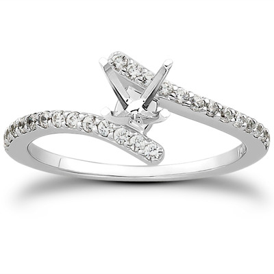 Petite Diamond Accented Engagement Ring (0.26 t.c.w.) - view 25