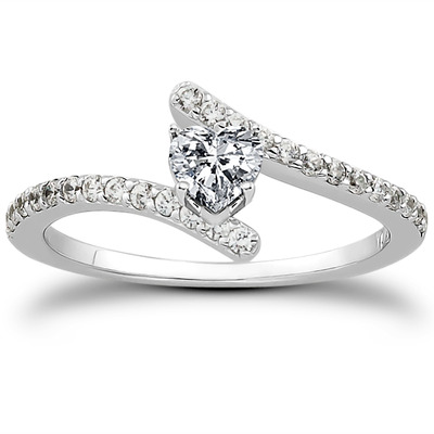 Petite Diamond Accented Engagement Ring (0.26 t.c.w.) - view 22