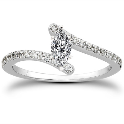 Petite Diamond Accented Engagement Ring (0.26 t.c.w.) - view 21