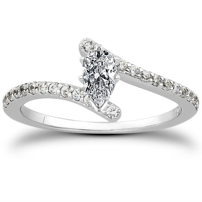 Petite Diamond Accented Engagement Ring (0.26 t.c.w.) - view 19