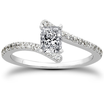 Petite Diamond Accented Engagement Ring (0.26 t.c.w.) - view 17