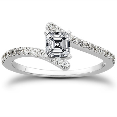 Petite Diamond Accented Engagement Ring (0.26 t.c.w.) - view 15