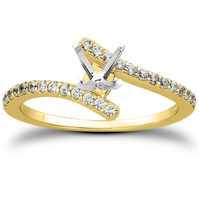 Petite Diamond Accented Engagement Ring (0.26 t.c.w.) - view 14