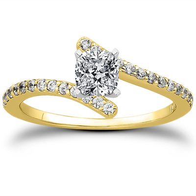 Petite Diamond Accented Engagement Ring (0.26 t.c.w.) - view 13