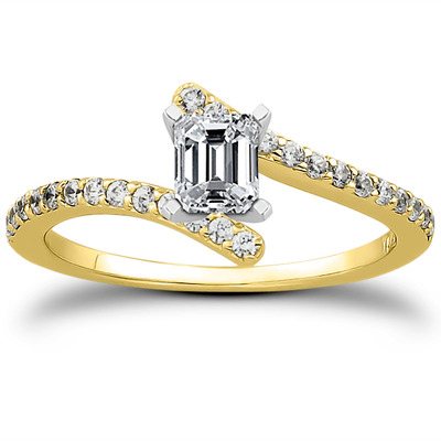 Petite Diamond Accented Engagement Ring (0.26 t.c.w.) - view 12