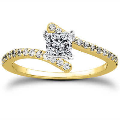 Petite Diamond Accented Engagement Ring (0.26 t.c.w.) - view 7