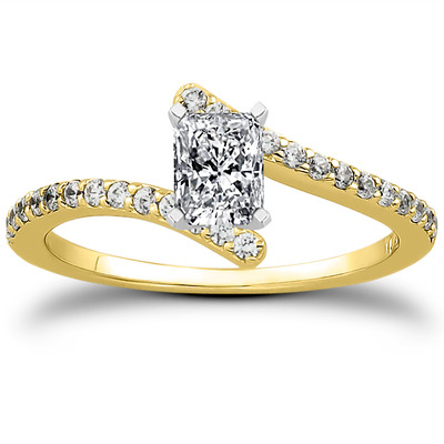 Petite Diamond Accented Engagement Ring (0.26 t.c.w.) - view 6