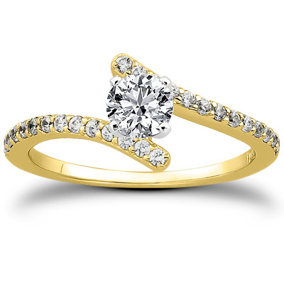 Petite Diamond Accented Engagement Ring (0.26 t.c.w.) - view 5