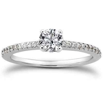 Petite Design Diamond Engagement Ring (0.18 ct.tw.) - view 14