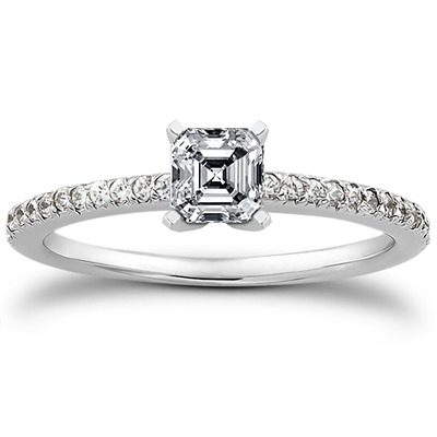 Petite Design Diamond Engagement Ring (0.18 ct.tw.) - view 13