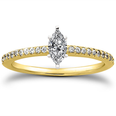 Petite Design Diamond Engagement Ring (0.18 ct.tw.) - view 8