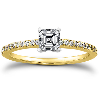 Petite Design Diamond Engagement Ring (0.18 ct.tw.) - view 2