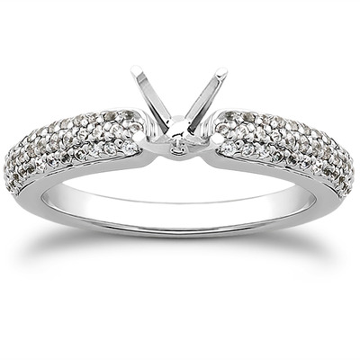 Pave Set Diamond Bridal Ring (0.37 t.c.w.) - view 23