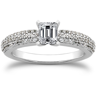 Pave Set Diamond Bridal Ring (0.37 t.c.w.) - view 21