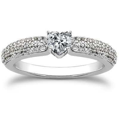 Pave Set Diamond Bridal Ring (0.37 t.c.w.) - view 20