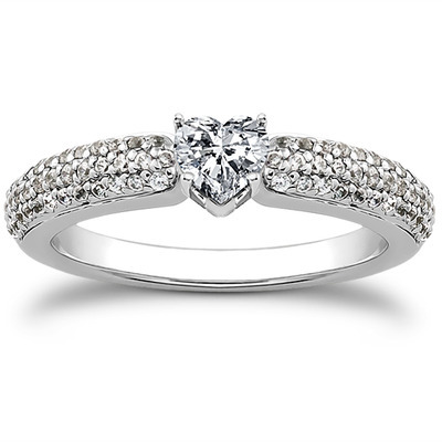 Pave Set Diamond Bridal Ring (0.37 t.c.w.) - view 20 of 28